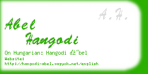 abel hangodi business card